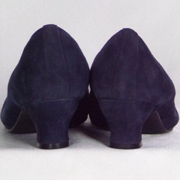 HOTTER COMFORT CONCEPT size 8 MONICA dark-blue suede low-heel pumps - Picture 8 of 15